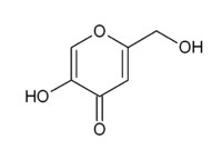 Kojic acid (C6H6O4; 5-hydroxy-2-(hydroxymethyl)-4-pyrone)