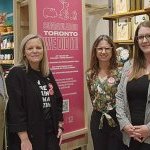 Darren Praznik from Cosmetics Alliance Canada, Hilary Lloyd from The Body Shop, Monica Engebretson from Cruelty Free International and Natalie Dash from Campbell Strategies joined The Body Shop team at their flagship Yorkdale location to celebrate the end to cosmetic testing on animals in Canada. (Photo: The Body Shop)